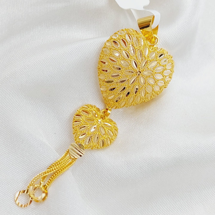 21K Gold Heart Pendant by Saeed Jewelry - Image 2