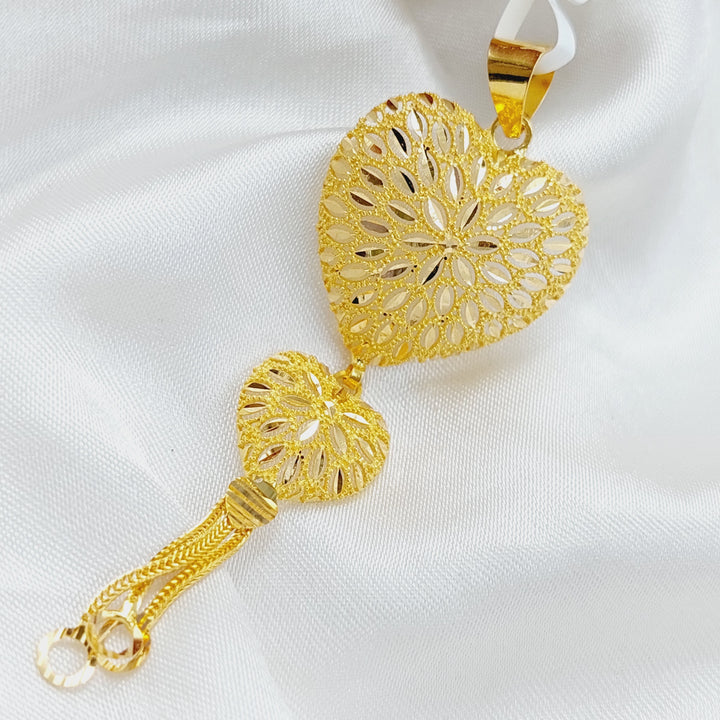 21K Gold Heart Pendant by Saeed Jewelry - Image 1