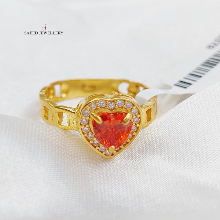 21K Gold Heart Ring by Saeed Jewelry - Image 2