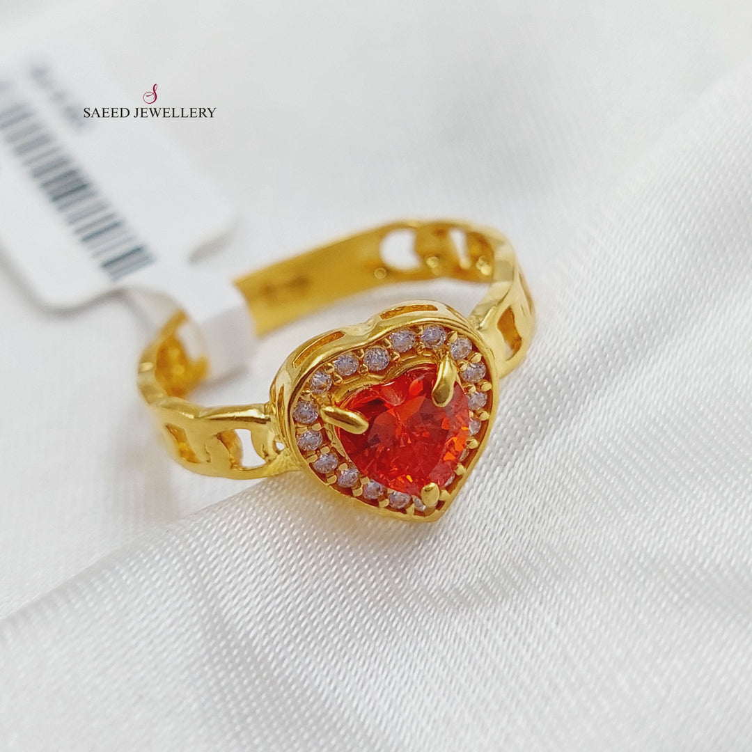 21K Gold Heart Ring by Saeed Jewelry - Image 4