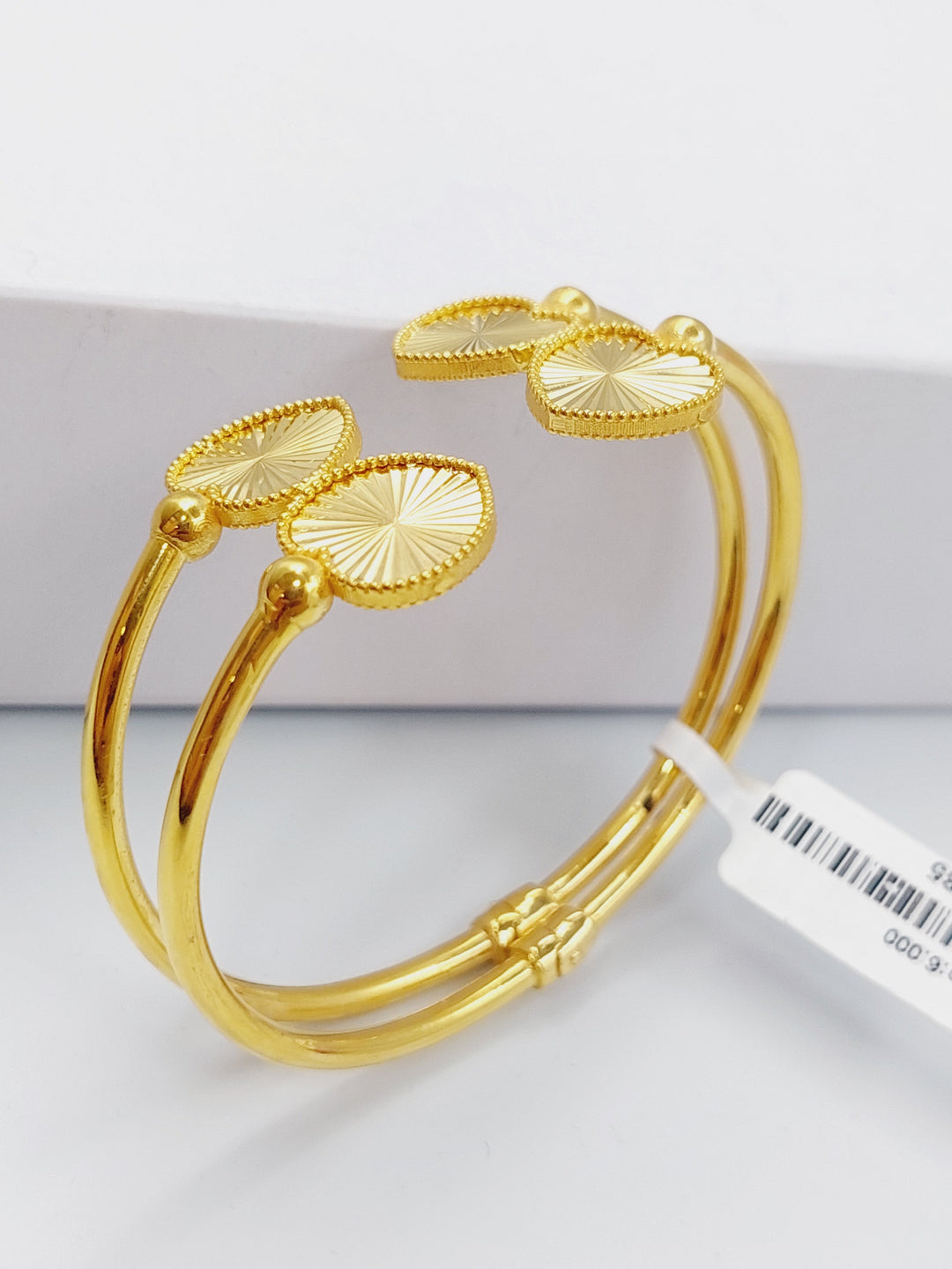 21K Gold Hearts Bracelet by Saeed Jewelry - Image 8