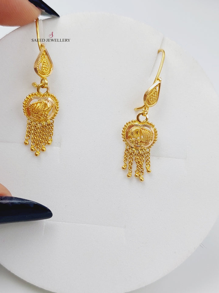 21K Gold Hindi Earrings by Saeed Jewelry - Image 1