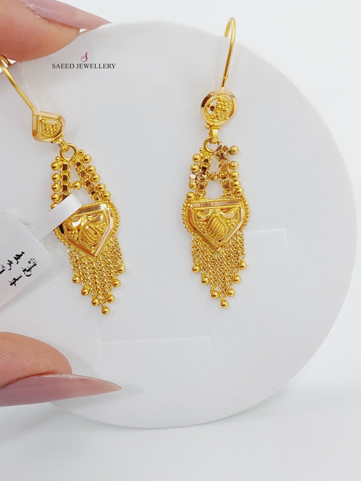 21K Gold Hindi Earrings by Saeed Jewelry - Image 1