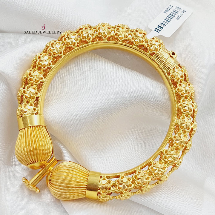 21K Gold Indian Bangle Bracelet by Saeed Jewelry - Image 1