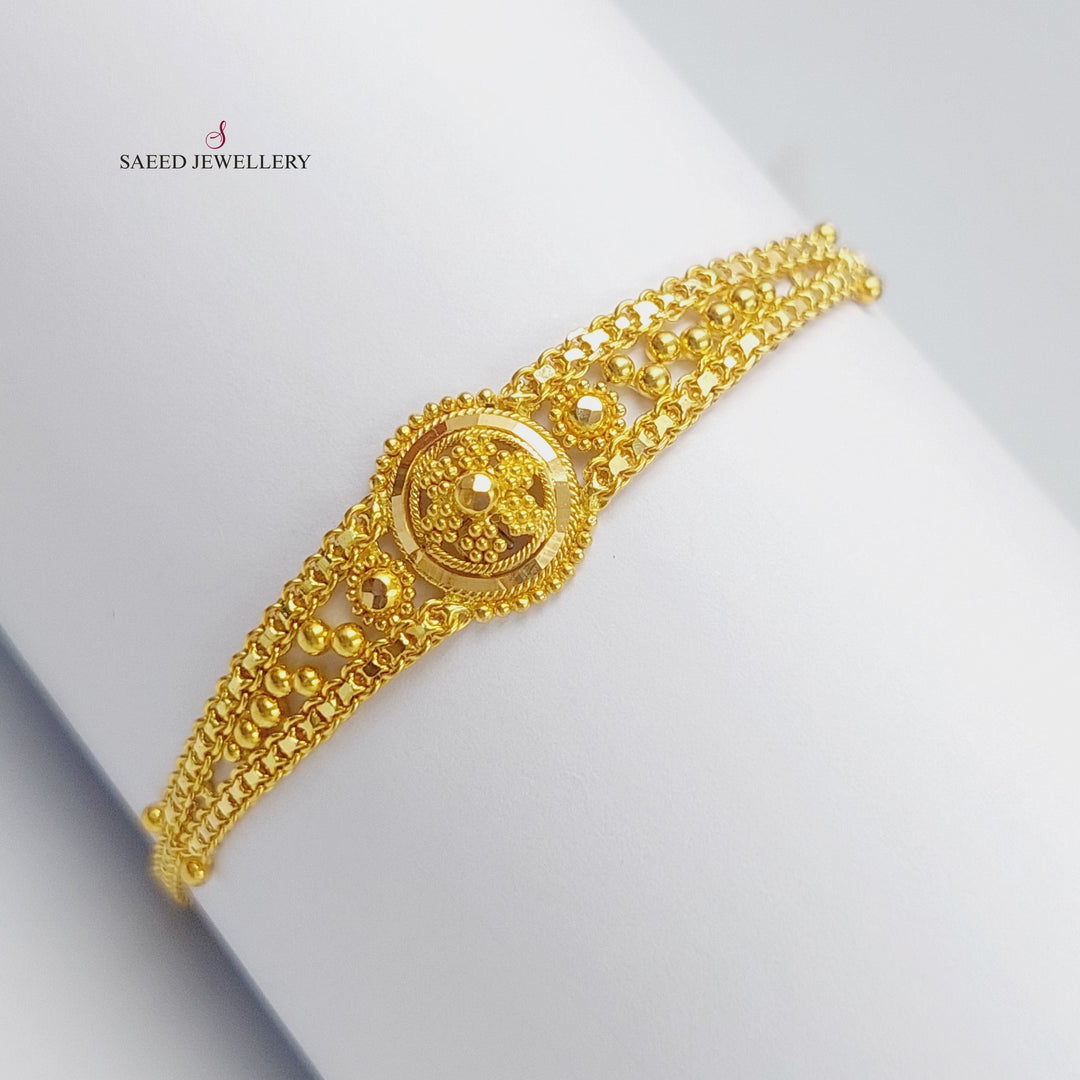 21K Gold Indian Bracelet by Saeed Jewelry - Image 9