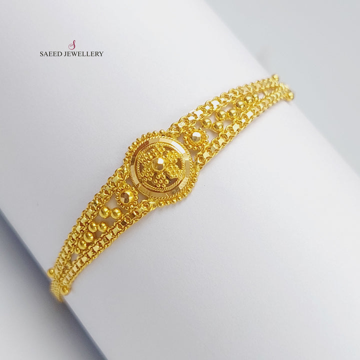 21K Gold Indian Bracelet by Saeed Jewelry - Image 4