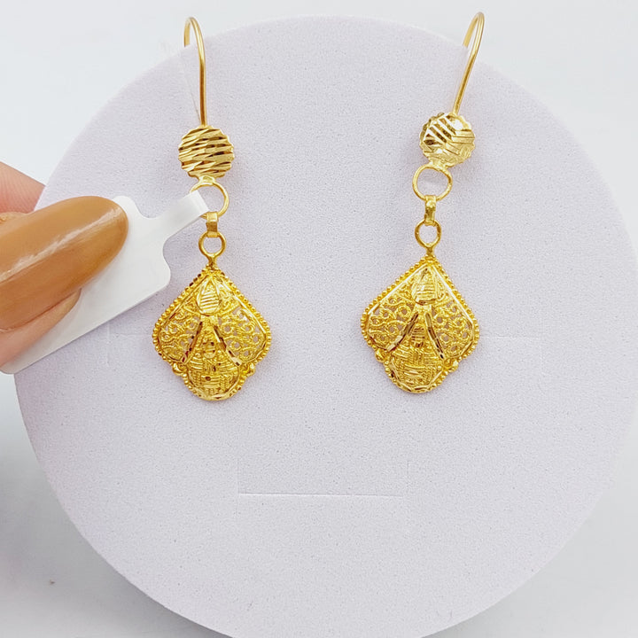 21K Gold Indian Earrings by Saeed Jewelry - Image 1