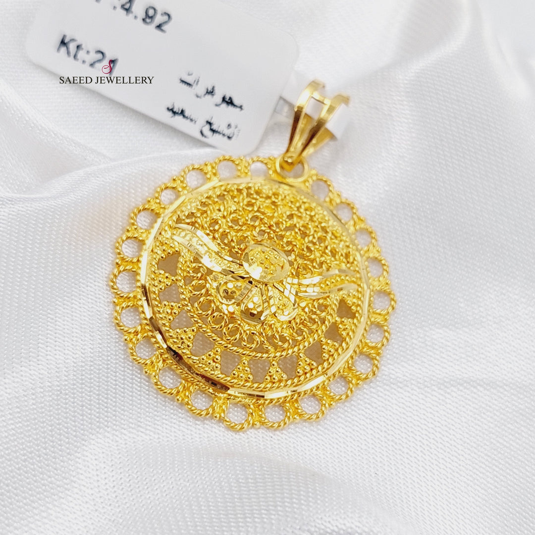 21K Gold Indian Pendant by Saeed Jewelry - Image 4