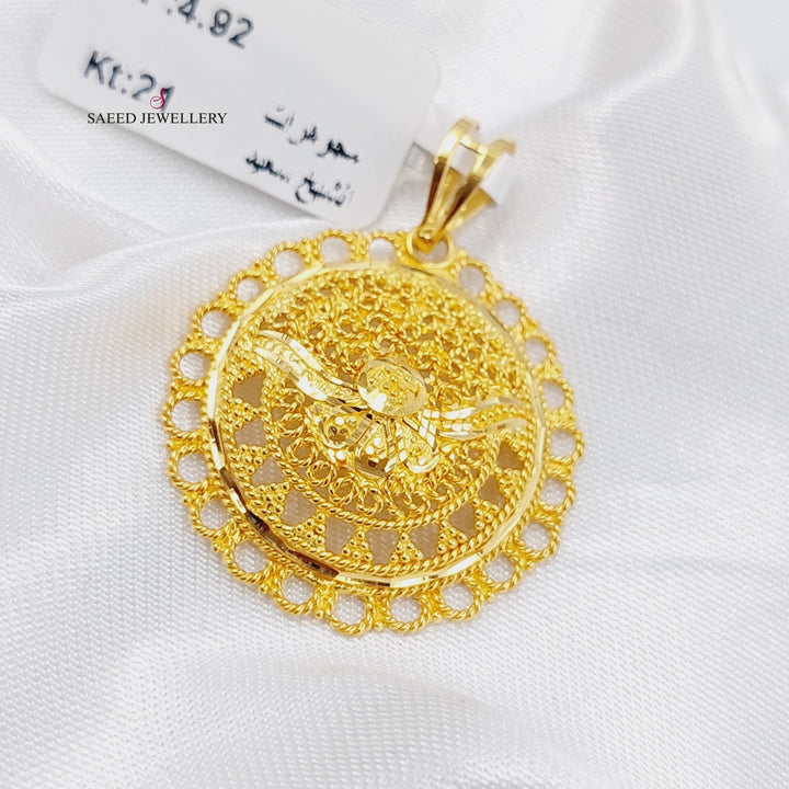 21K Gold Indian Pendant by Saeed Jewelry - Image 4