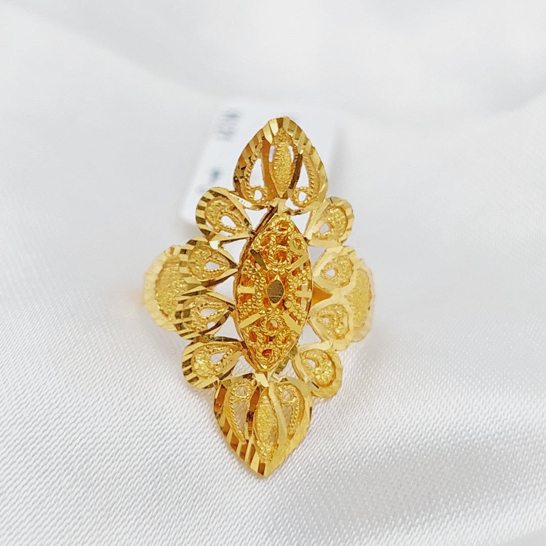 21K Gold Indian Ring by Saeed Jewelry - Image 3