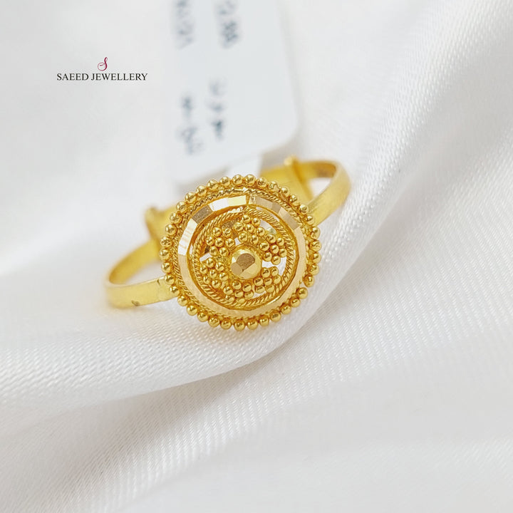 21K Gold Indian Ring by Saeed Jewelry - Image 4