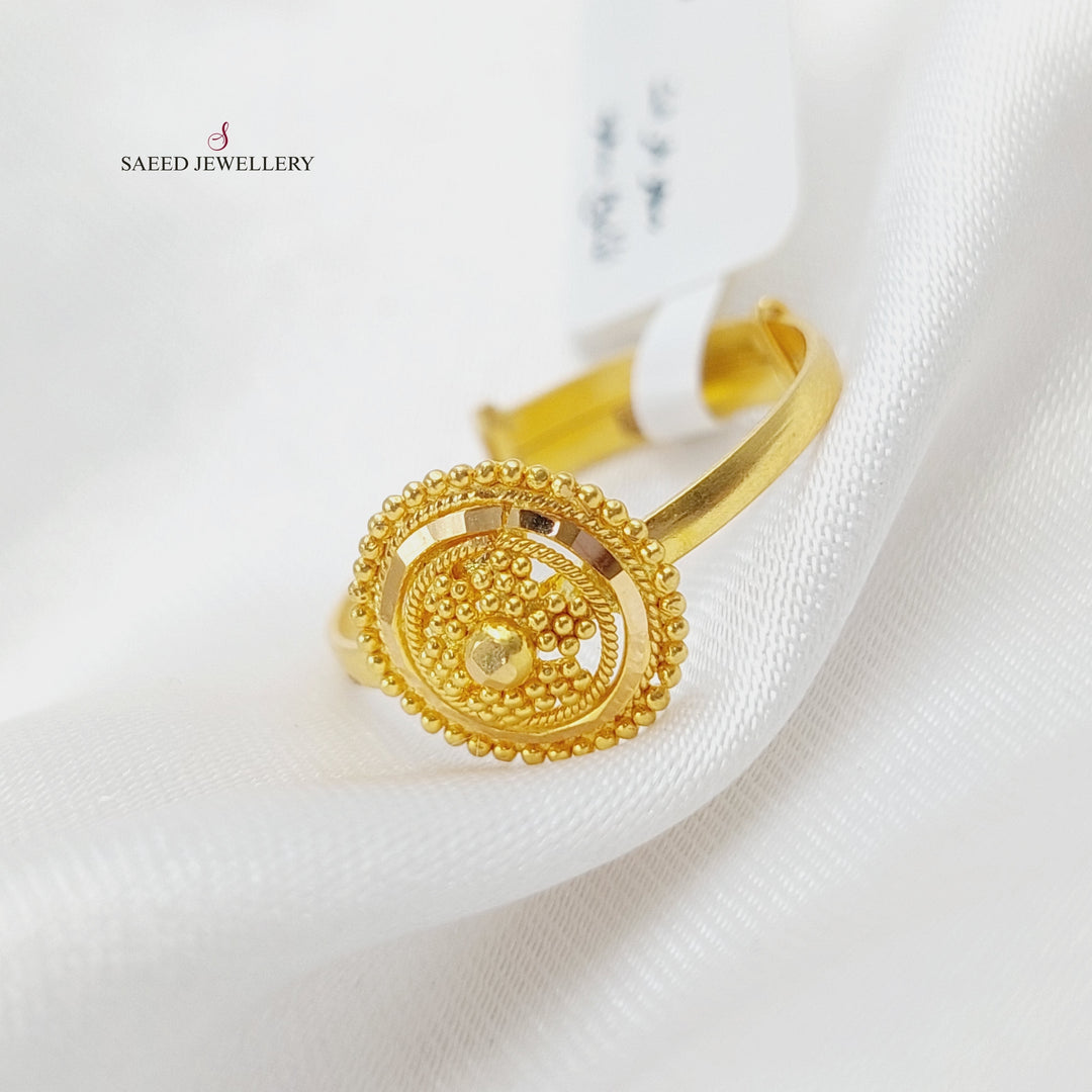 21K Gold Indian Ring by Saeed Jewelry - Image 1