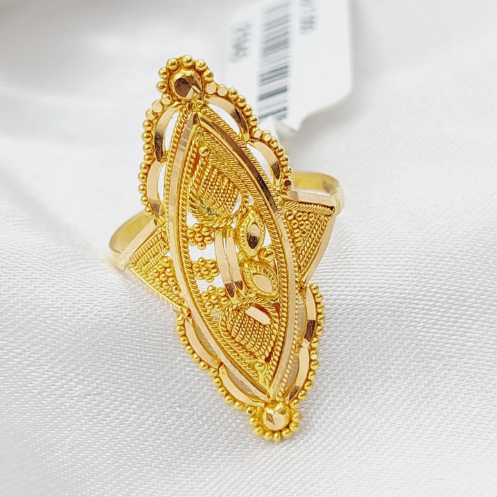 21K Gold Indian Ring by Saeed Jewelry - Image 3