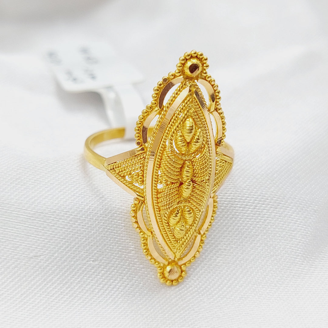 21K Gold Indian Ring by Saeed Jewelry - Image 3