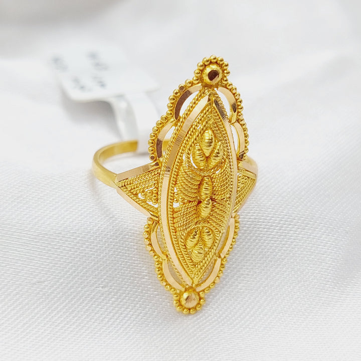 21K Gold Indian Ring by Saeed Jewelry - Image 3