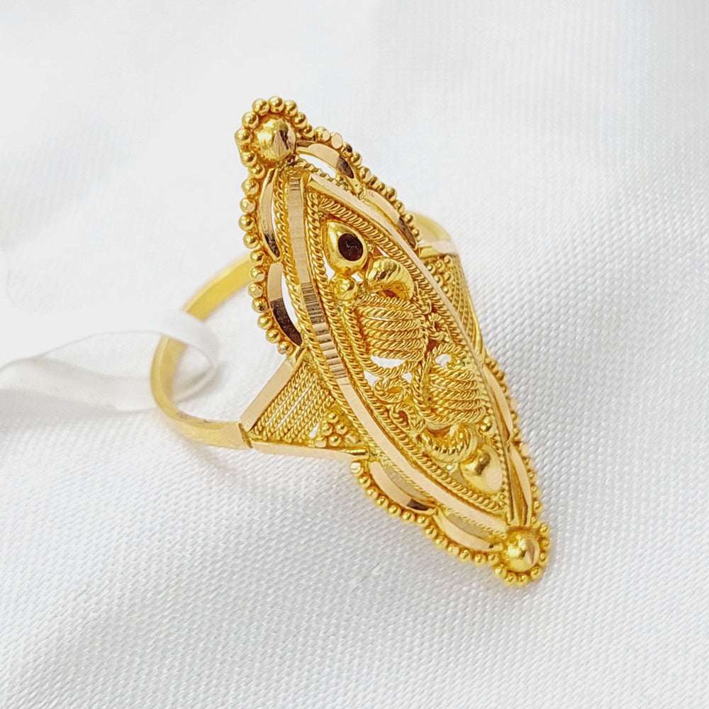 21K Gold Indian Ring by Saeed Jewelry - Image 2