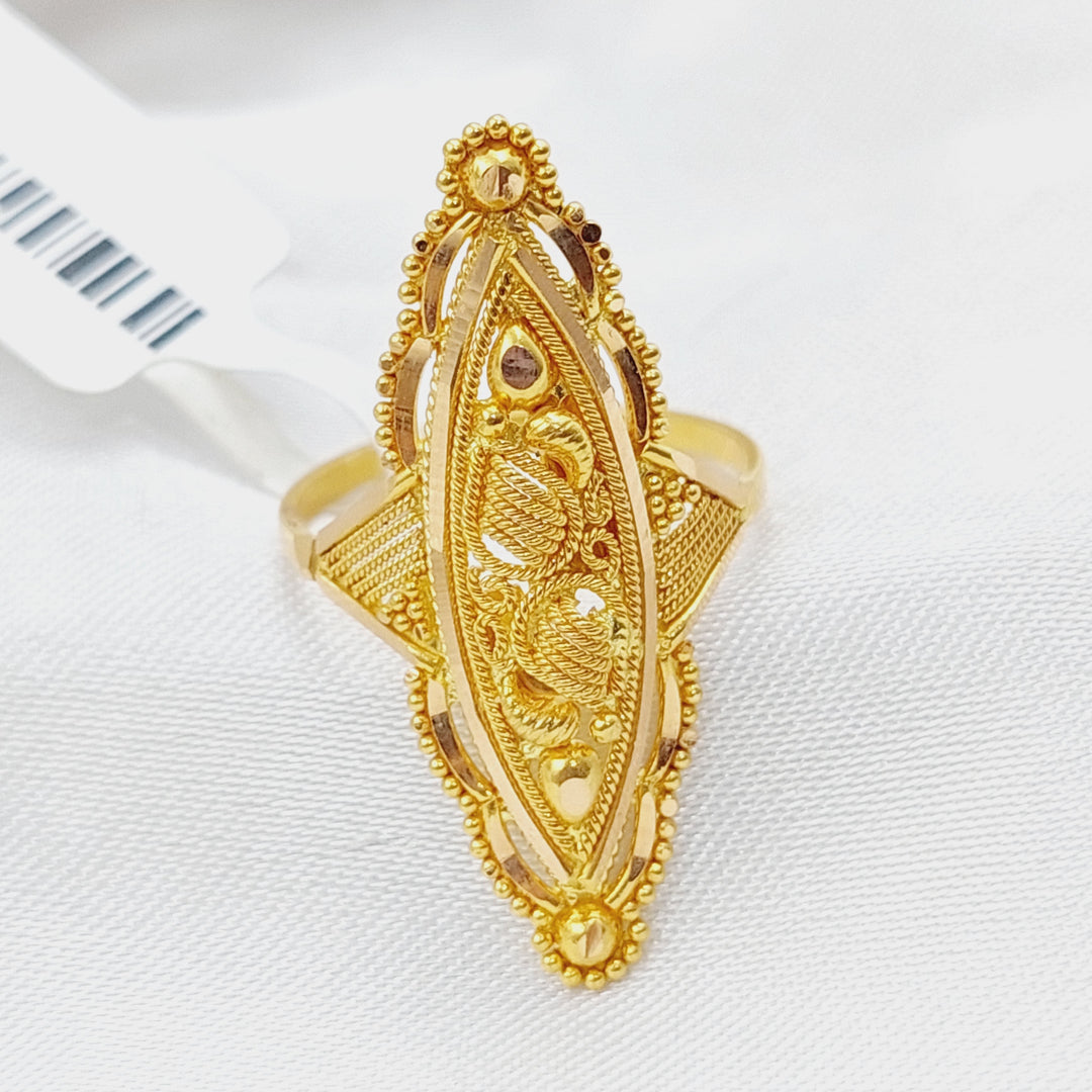 21K Gold Indian Ring by Saeed Jewelry - Image 1