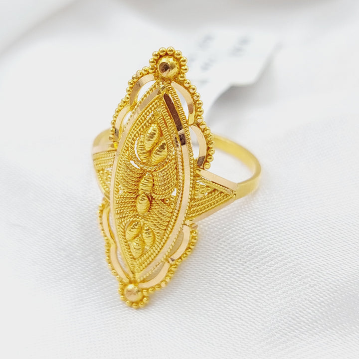 21K Gold Indian Ring by Saeed Jewelry - Image 1