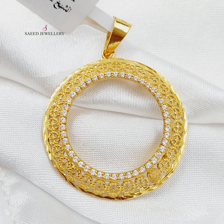 21K Gold Indian frame Pendant by Saeed Jewelry - Image 1