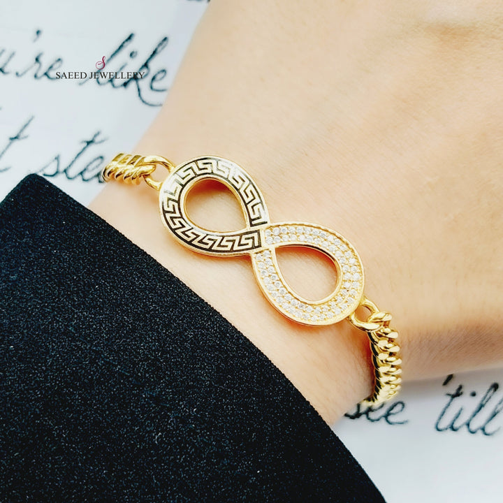 21K Gold Infinite Bracelet by Saeed Jewelry - Image 3