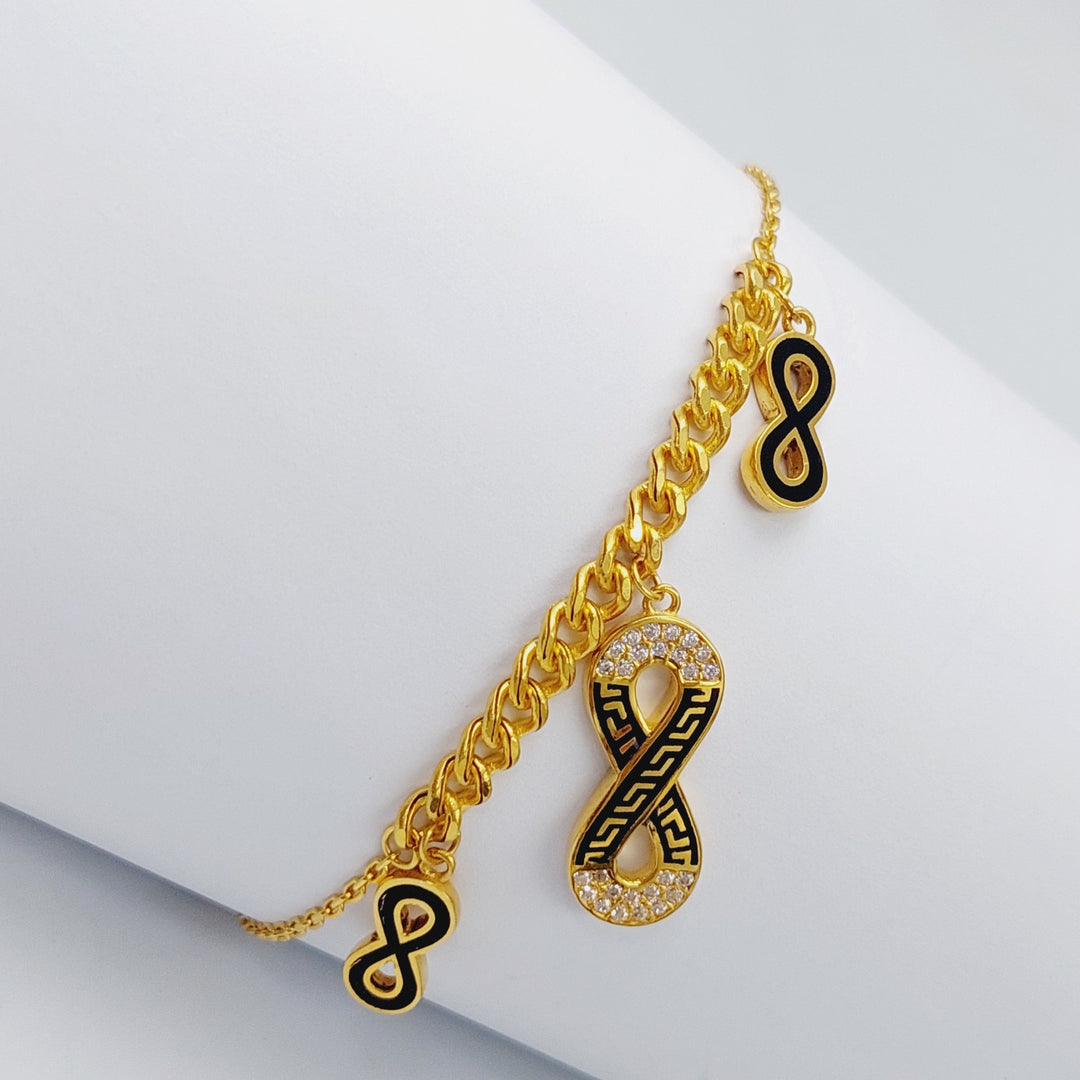 21K Gold Infinite Enamel Bracelet by Saeed Jewelry - Image 6