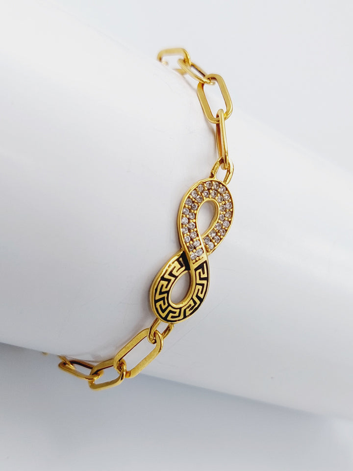 21K Gold Infinite Fancy Bracelet by Saeed Jewelry - Image 3