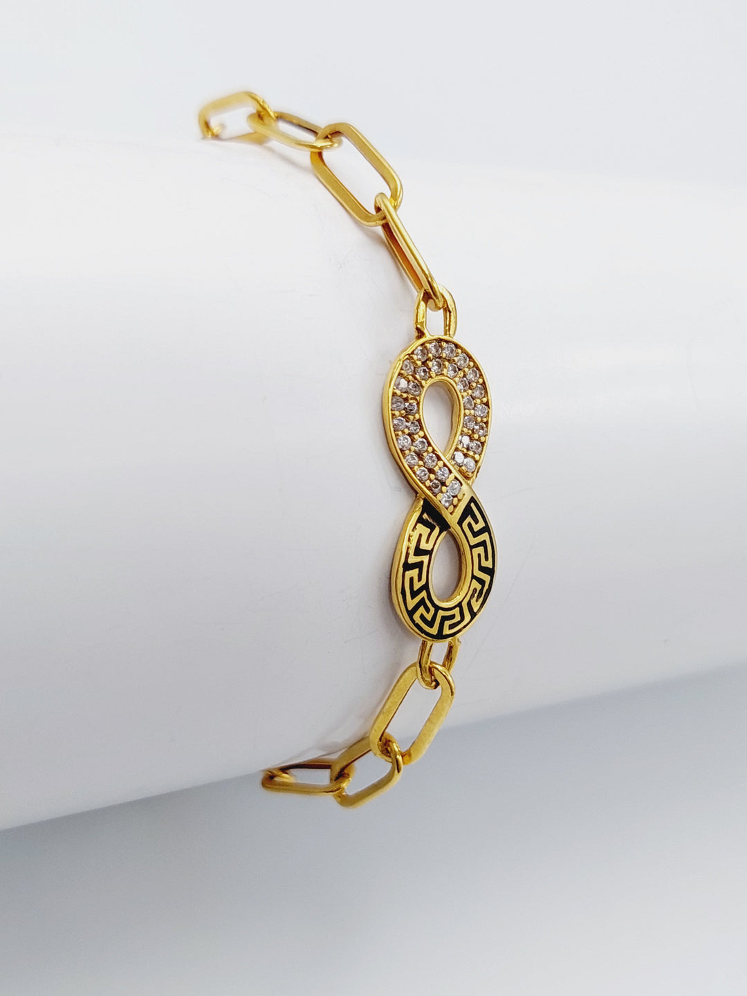 21K Gold Infinite Fancy Bracelet by Saeed Jewelry - Image 4