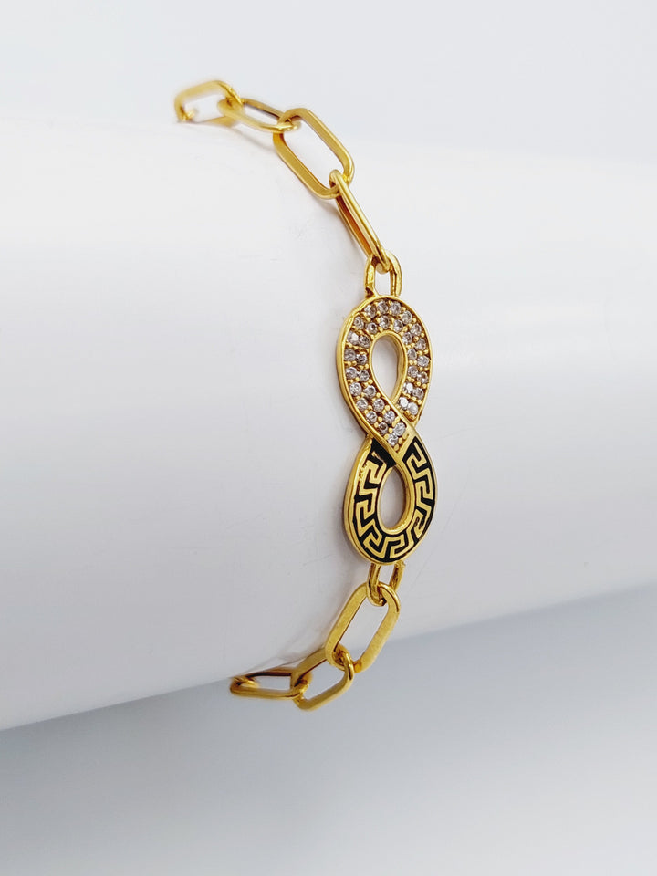 21K Gold Infinite Fancy Bracelet by Saeed Jewelry - Image 4