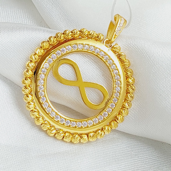 21K Gold Infinite Pendant by Saeed Jewelry - Image 4