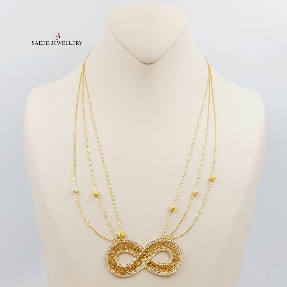 21K Gold Islamic Infinite Necklace by Saeed Jewelry - Image 2