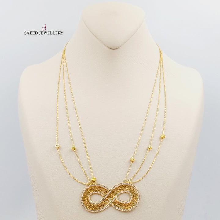 21K Gold Islamic Infinite Necklace by Saeed Jewelry - Image 2