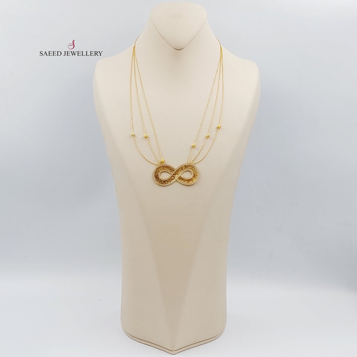 21K Gold Islamic Infinite Necklace by Saeed Jewelry - Image 3