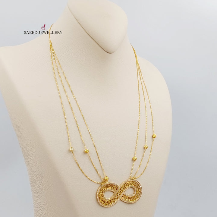 21K Gold Islamic Infinite Necklace by Saeed Jewelry - Image 1