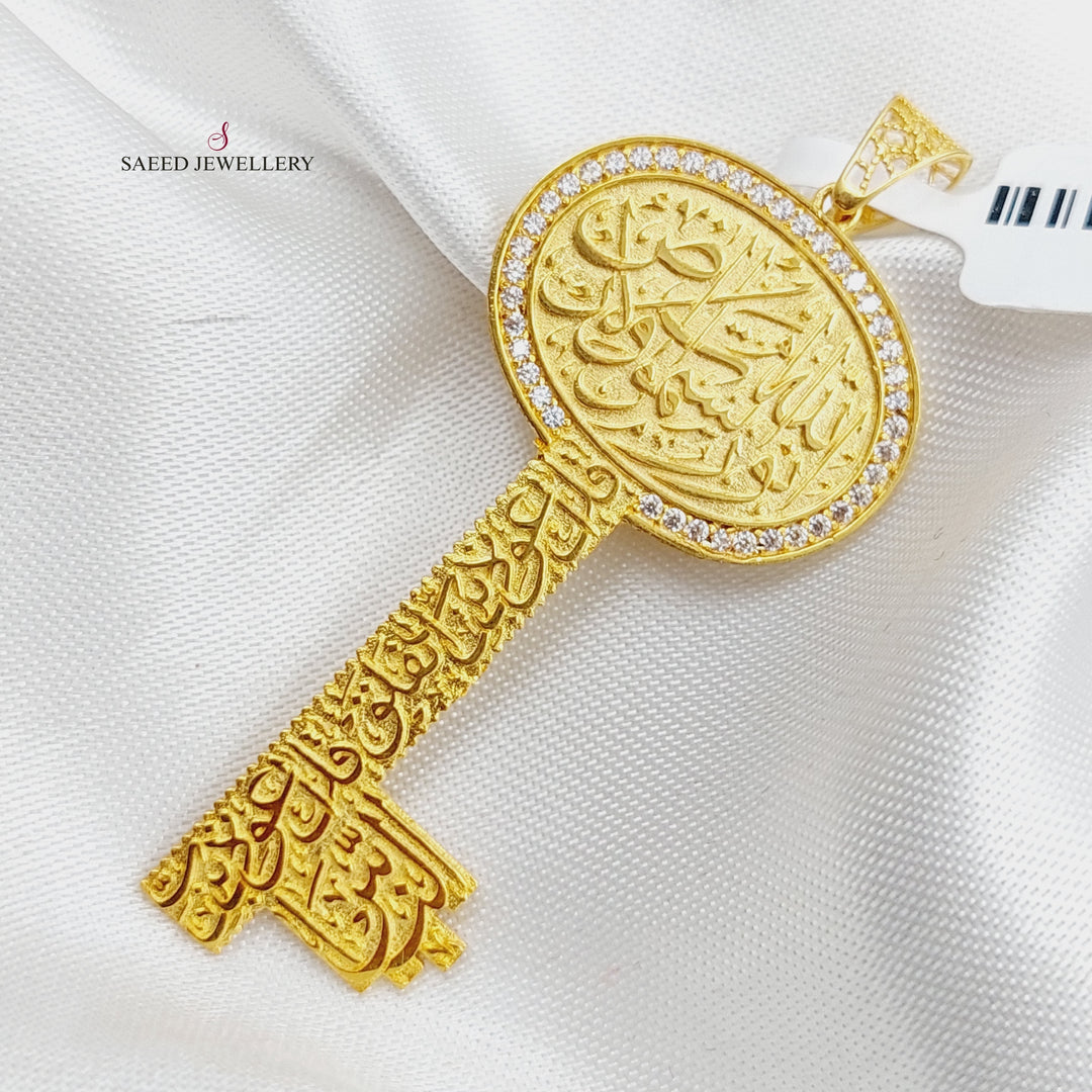 21K Gold Islamic key Pendant by Saeed Jewelry - Image 1