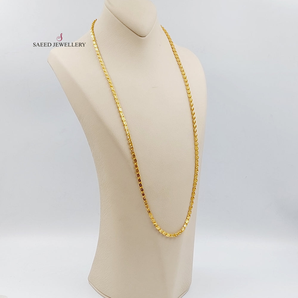 21K Gold Jarir Halabi Necklace 70 cm by Saeed Jewelry - Image 2