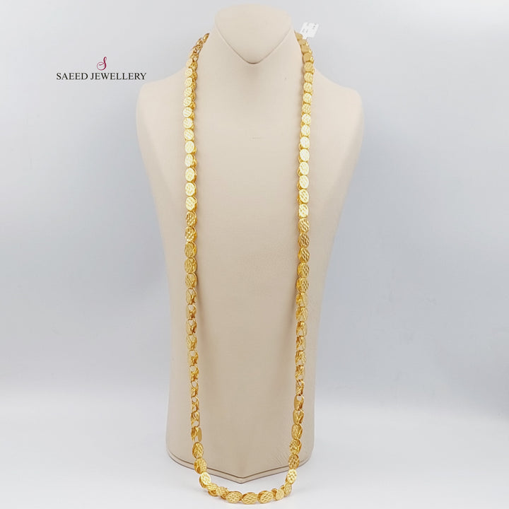 21K Gold Jarir Halabi Necklace 100cm by Saeed Jewelry - Image 1