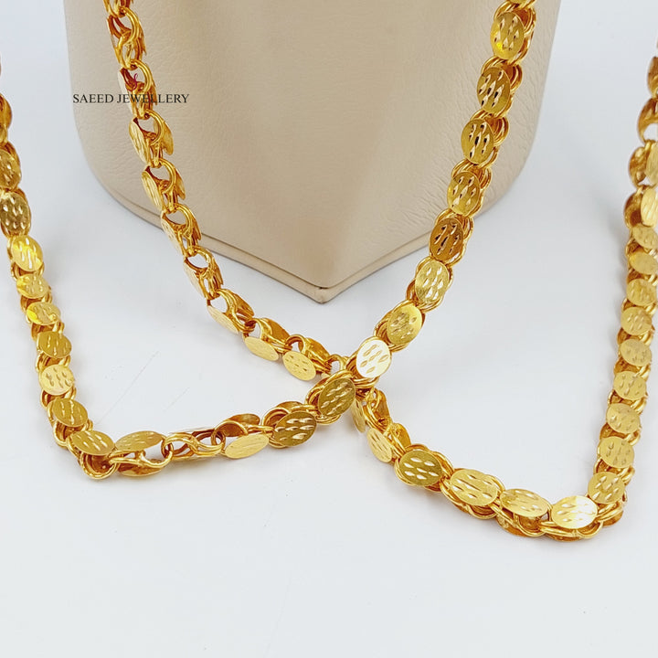 21K Gold Jarir Halabi Necklace two meters by Saeed Jewelry - Image 3