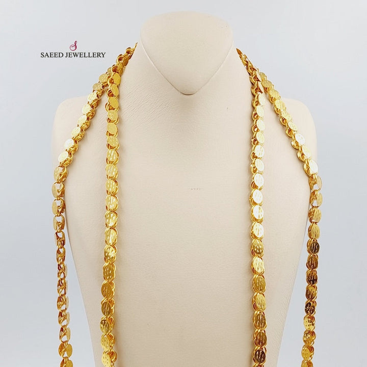 21K Gold Jarir Halabi two meters Necklace by Saeed Jewelry - Image 2