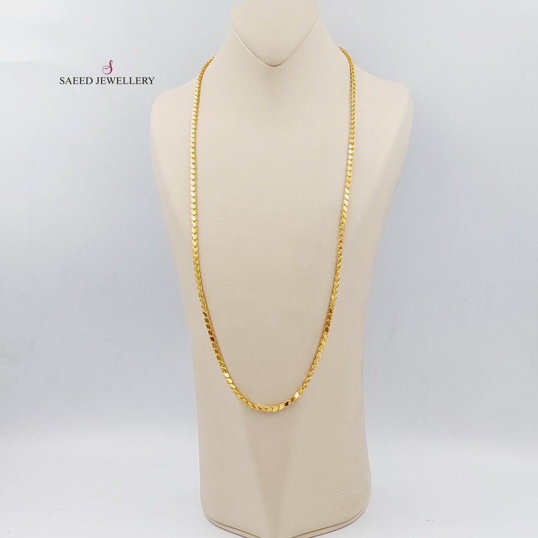 21K Gold Jarir Necklace 75 cm by Saeed Jewelry - Image 3