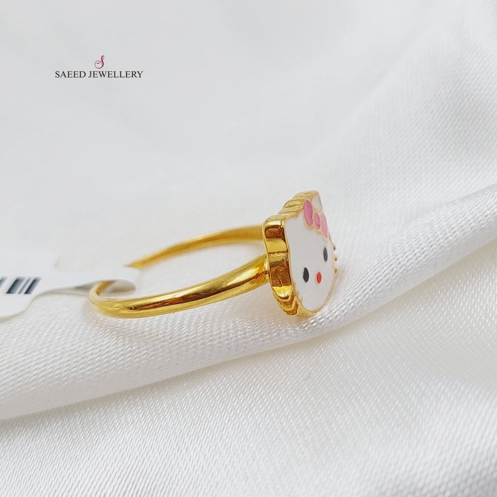 21K Gold Kids Ring by Saeed Jewelry - Image 3