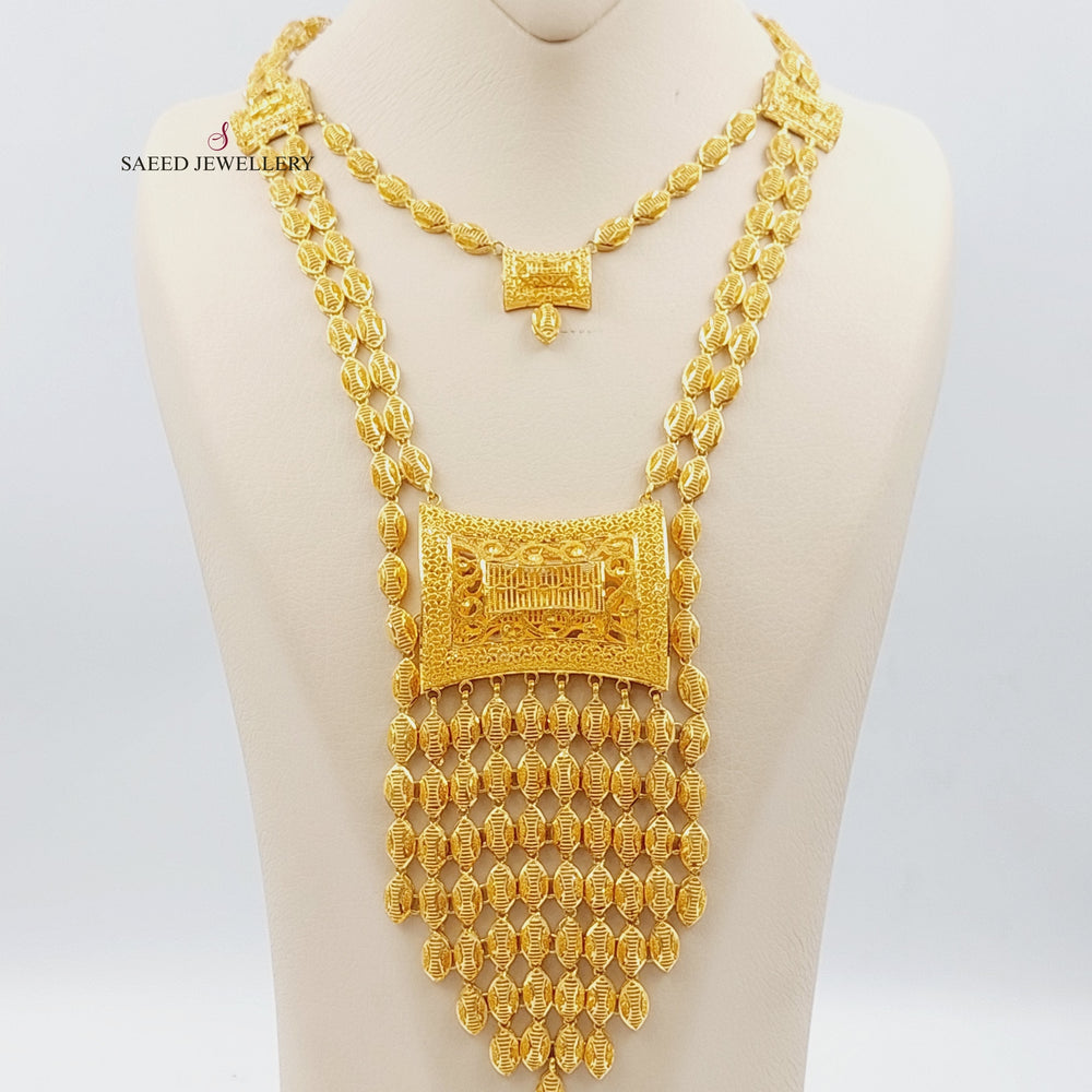 21K Gold Kuwaiti Necklace by Saeed Jewelry - Image 2