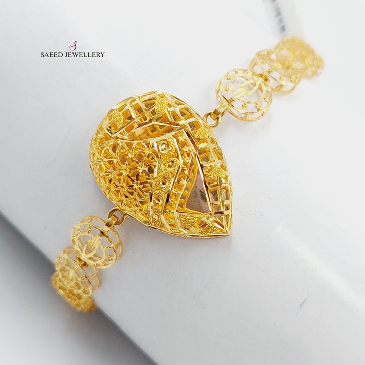 21K Gold Kuwaiti Bracelet by Saeed Jewelry - Image 3