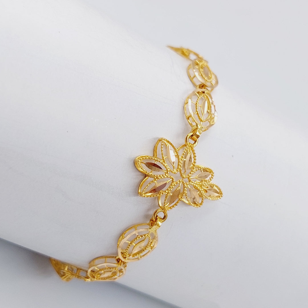 21K Gold Kuwaiti Bracelet by Saeed Jewelry - Image 4