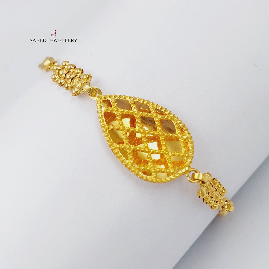 21K Gold Kuwaiti Bracelet by Saeed Jewelry - Image 5