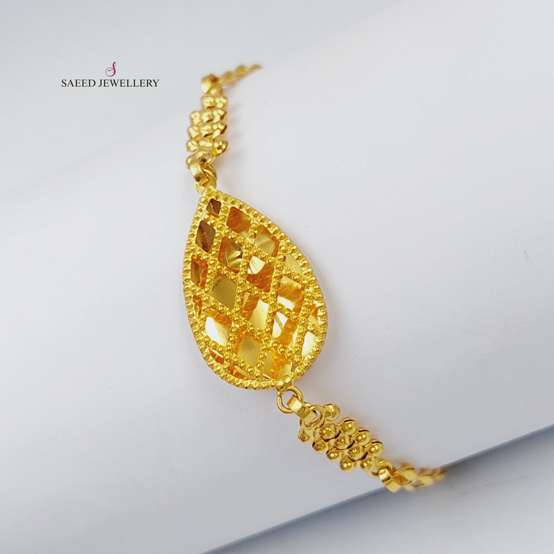 21K Gold Kuwaiti Bracelet by Saeed Jewelry - Image 1