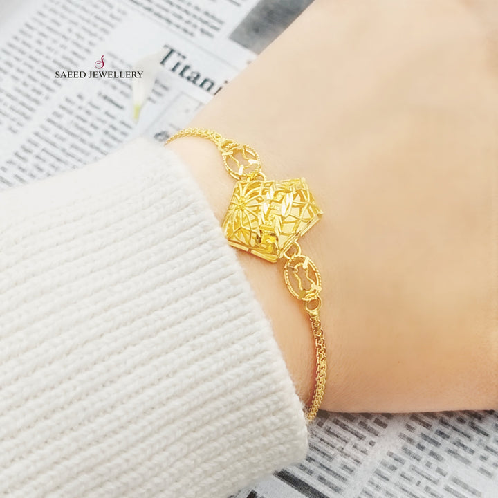 21K Gold Kuwaiti Bracelet by Saeed Jewelry - Image 2