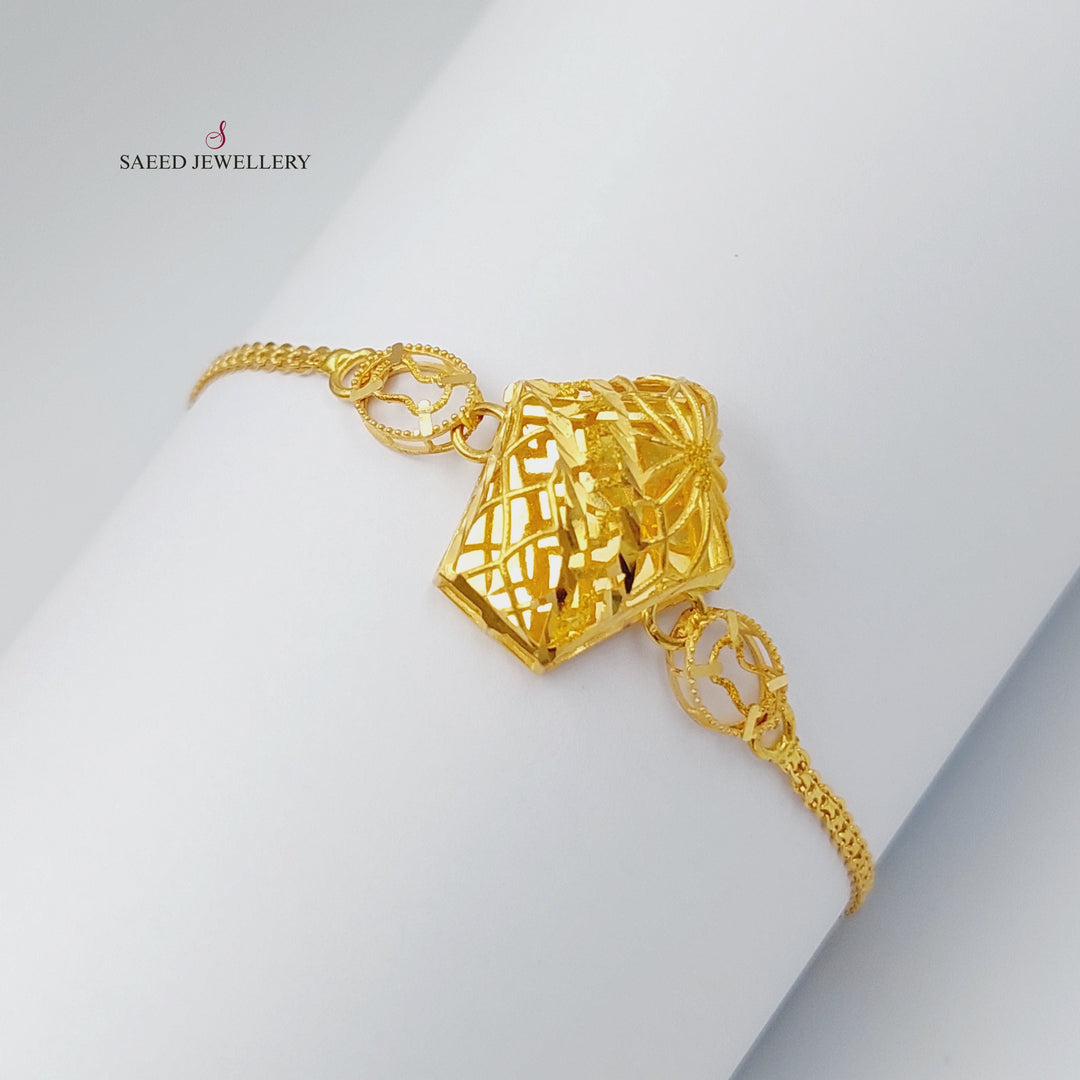 21K Gold Kuwaiti Bracelet by Saeed Jewelry - Image 4