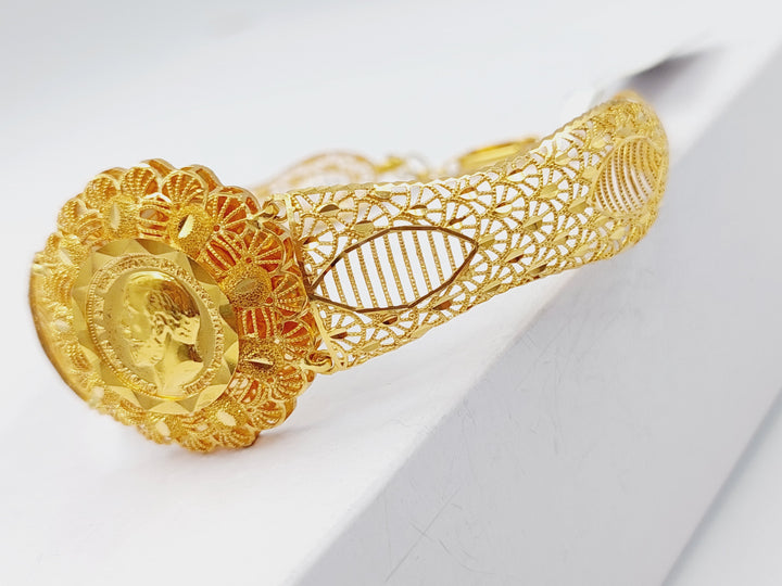 21K Gold Kuwaiti Bracelet by Saeed Jewelry - Image 5