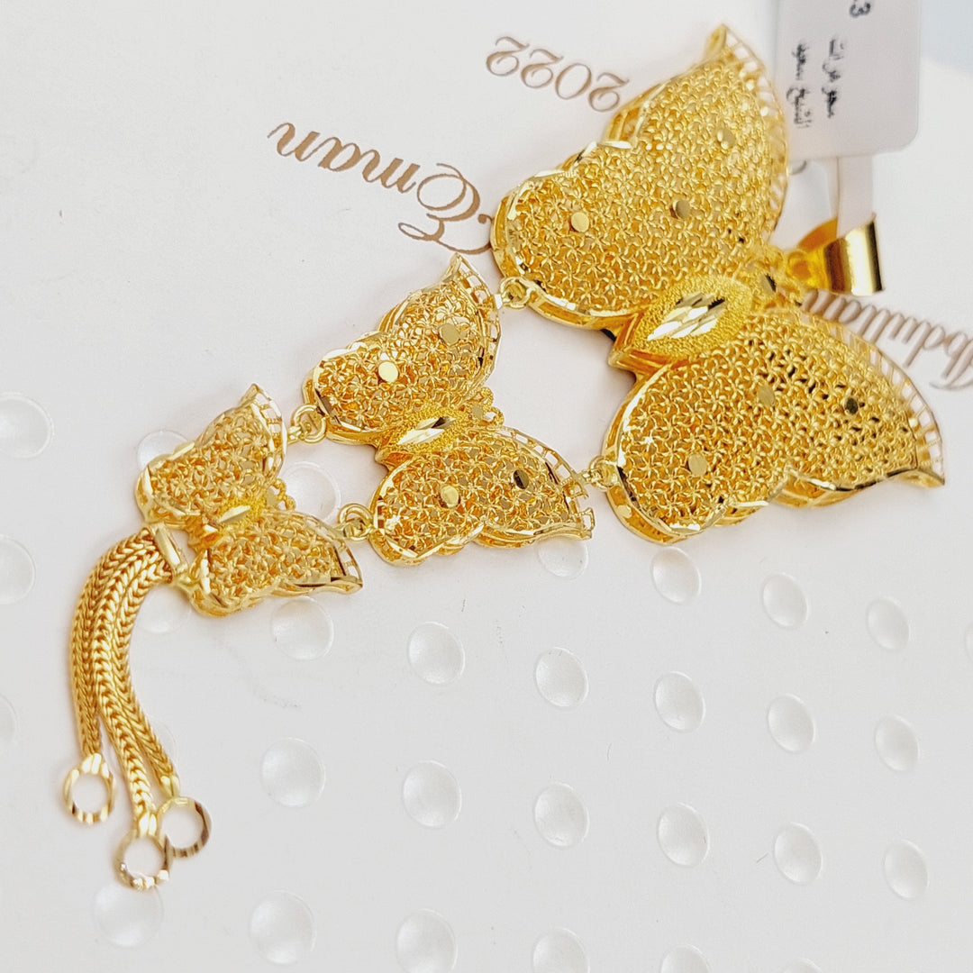 21K Gold Kuwaiti Butterfly Pendant by Saeed Jewelry - Image 2