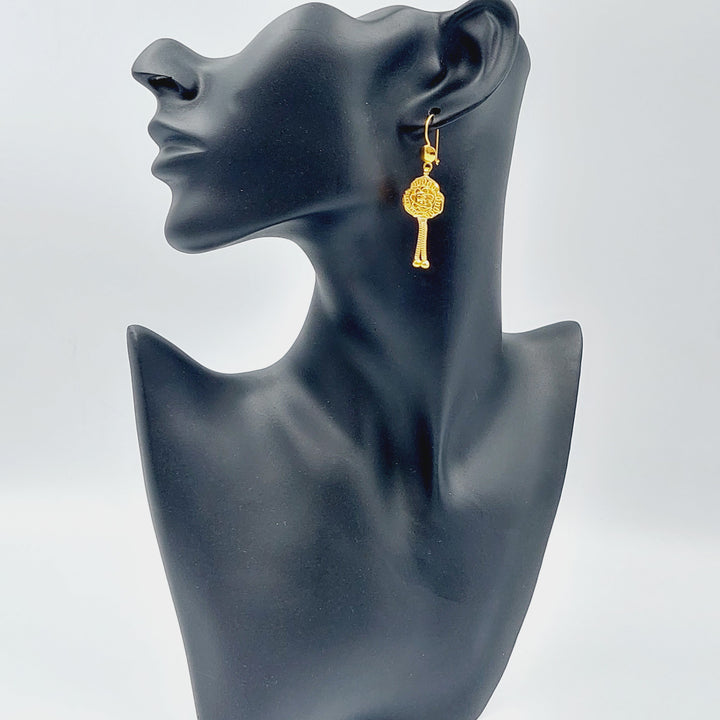 21K Gold Kuwaiti Earrings by Saeed Jewelry - Image 3